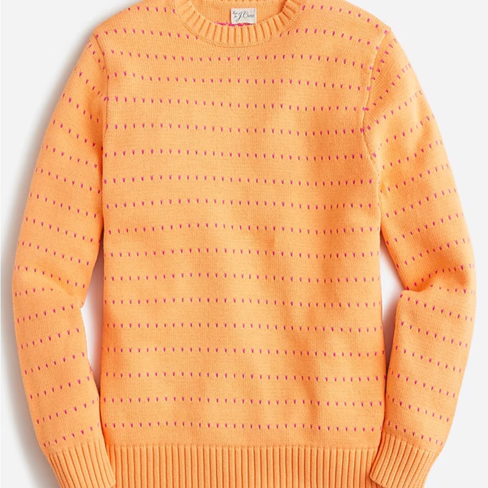 J. Crew Orange and Pink Crewneck Sweater NWOT